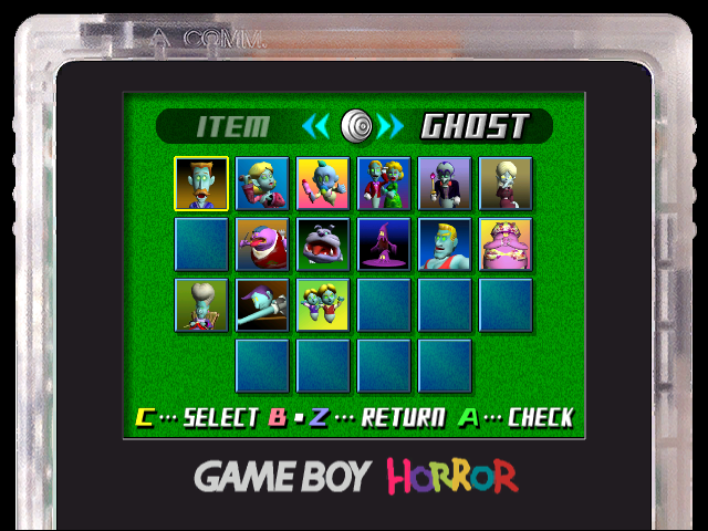Luigi's Mansion (GameCube) screenshot: Captured ghosts screen