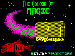 The Colour of Magic (ZX Spectrum) screenshot: Loading screen
