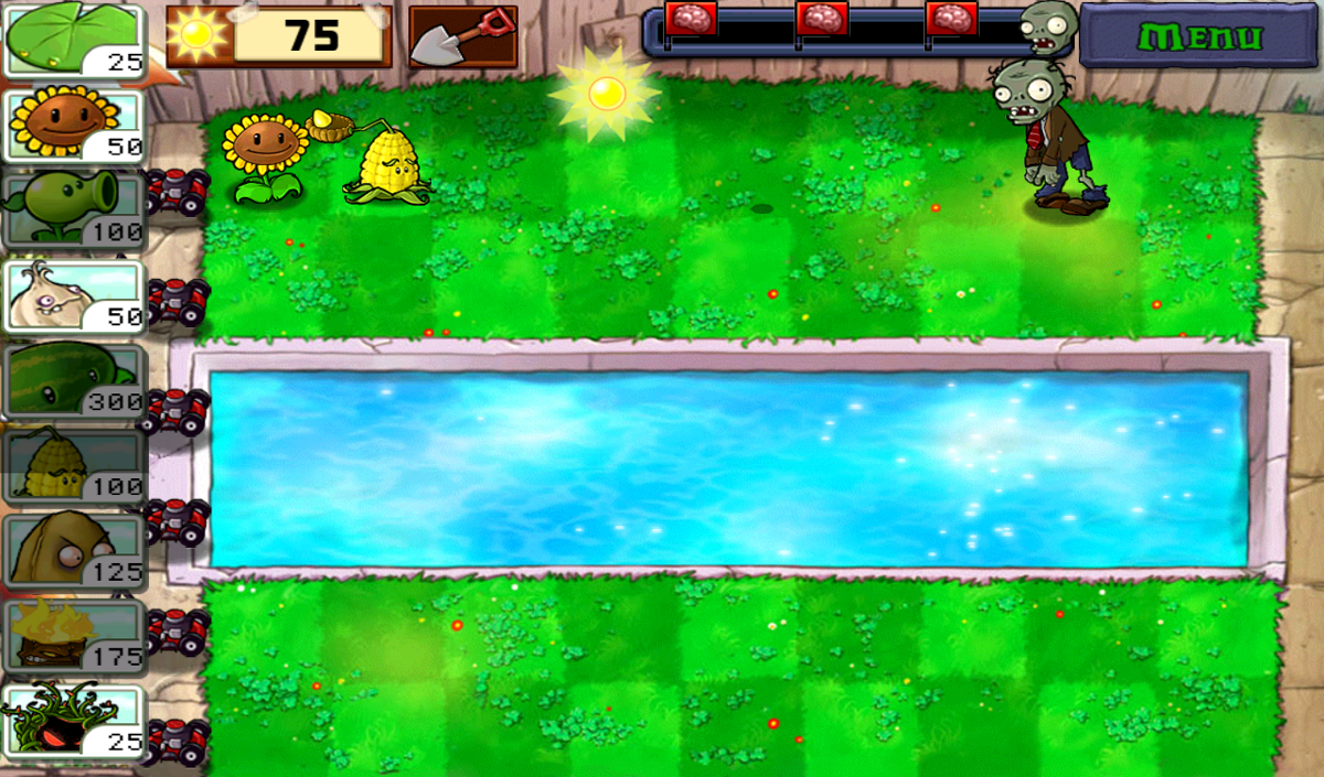 Screenshot of Plants vs. Zombies (Android, 2009) - MobyGames