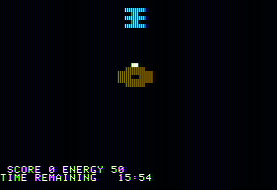 Laser Turret (Apple II) screenshot: Starting out