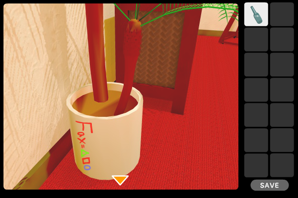 RGB (Browser) screenshot: Found a clue behind this potted plant
