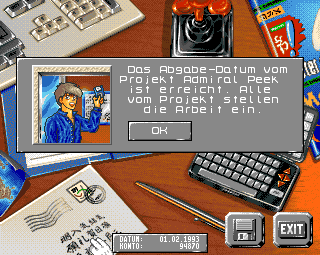 Software Manager (Amiga) screenshot: Admiral Peek is ready