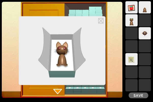 RGB (Browser) screenshot: Many boxes of tissues, one of them contains the last wooden doll