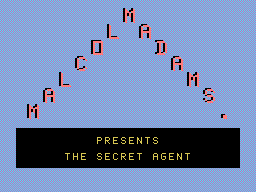 The Secret Agent (TI-99/4A) screenshot: Title screen