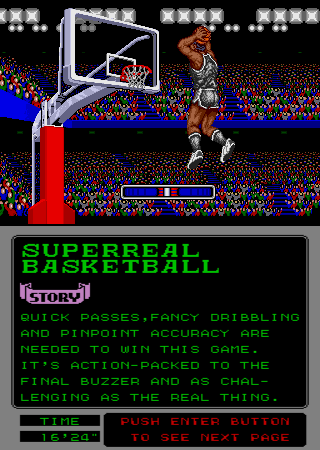 Pat Riley Basketball (Arcade) screenshot: Slam-Dunk.