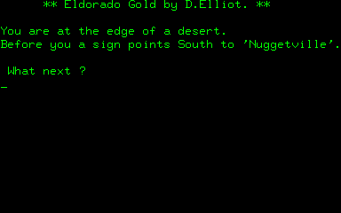 Eldorado Gold (Nascom) screenshot: In the desert