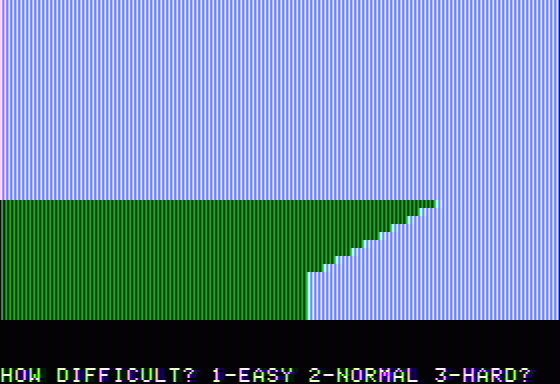Don't Fall (Apple II) screenshot: Difficulty selection