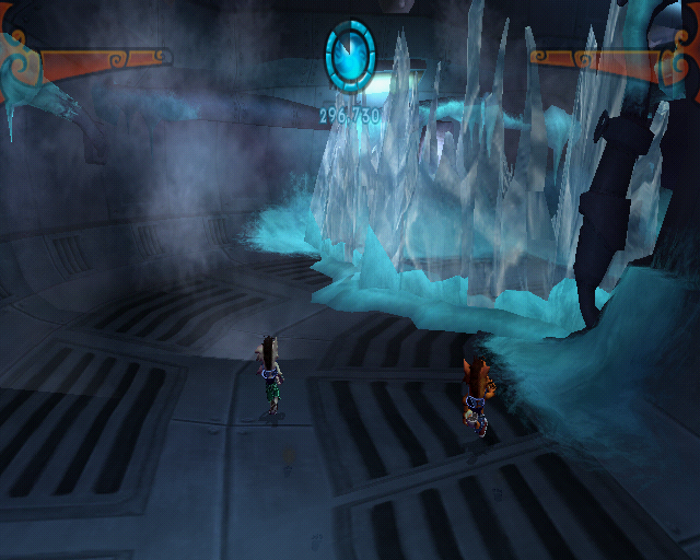 Crash of the Titans (PlayStation 2) screenshot: This area is frozen
