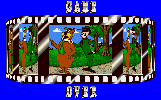 Yogi's Great Escape (Amiga) screenshot: Game over!