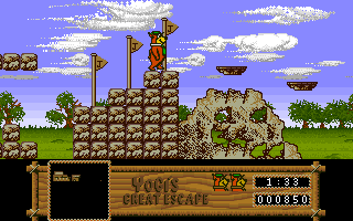 Yogi's Great Escape (Amiga) screenshot: Flags.