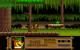 Yogi's Great Escape (Amiga) screenshot: In the forest