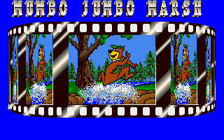Yogi's Great Escape (Amiga) screenshot: Mumbo Jumbo Marsh level