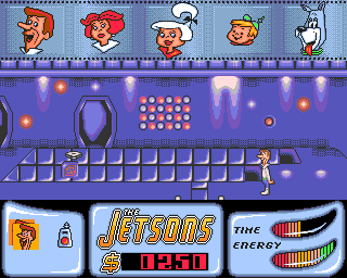Jetsons: The Computer Game (Amiga) screenshot: Conveyor belts.
