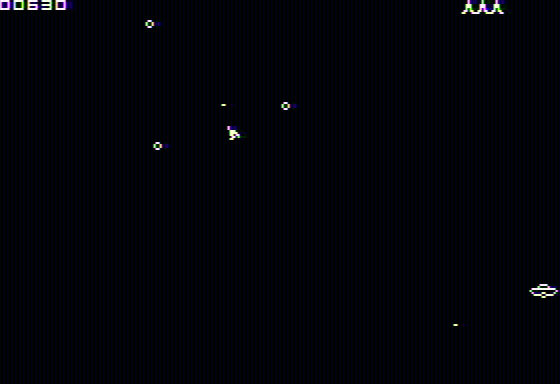 Screenshot of Asteroid (Apple II, 1980) - MobyGames