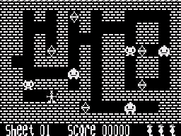Dans Revenge (ZX81) screenshot: Starting out with the first level