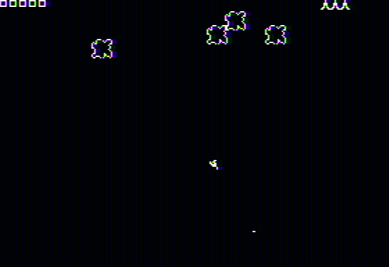 Asteroid (Apple II) screenshot: Starting out