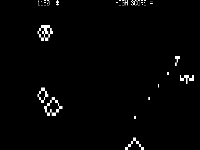 Screenshot of Asteroid (TRS-80, 1980) - MobyGames