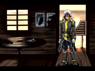 Cosmowarrior Zero (PlayStation) screenshot: Cutscene - Zero enters the saloon