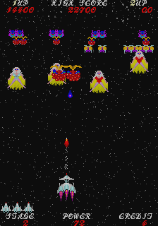 Sky Fox (Arcade) screenshot: Normal Shoot - Missile