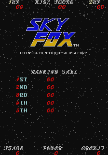 Sky Fox (Arcade) screenshot: Sky Fox (USA)