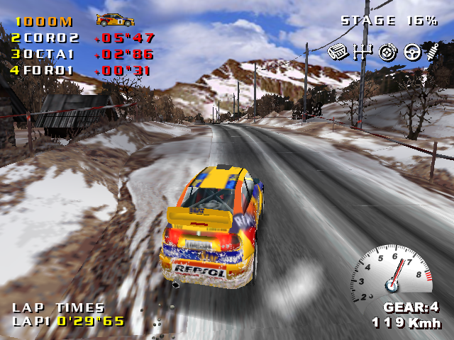 Need for Speed: V-Rally 2 (Windows) screenshot: The French countryside.