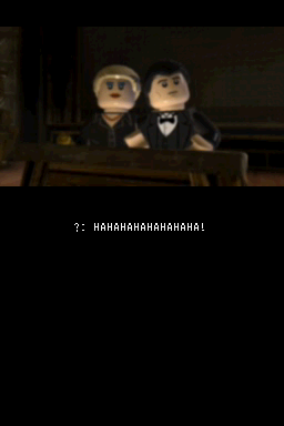 LEGO Batman 2: DC Super Heroes (Nintendo DS) screenshot: Where's that maniacal laugh coming from?!