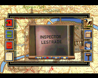Sherlock Holmes: Consulting Detective (CDTV) screenshot: Visiting Inspector Lestrade.