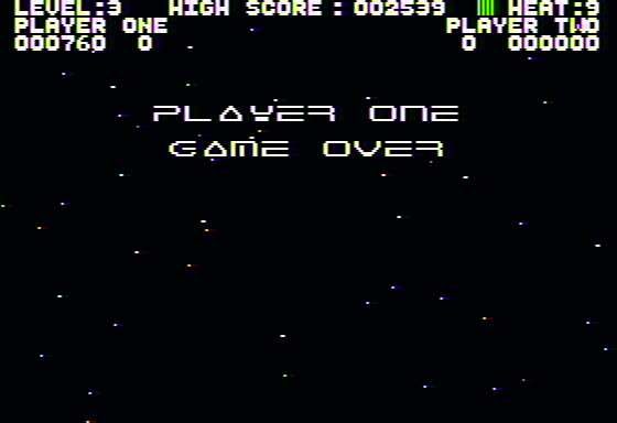 Outpost (Apple II) screenshot: Game over