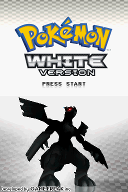 Pokémon White Version (Nintendo DS) screenshot: Title screen.