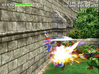 Strider 2 (Arcade) screenshot: No task is hard enough for Hiryu