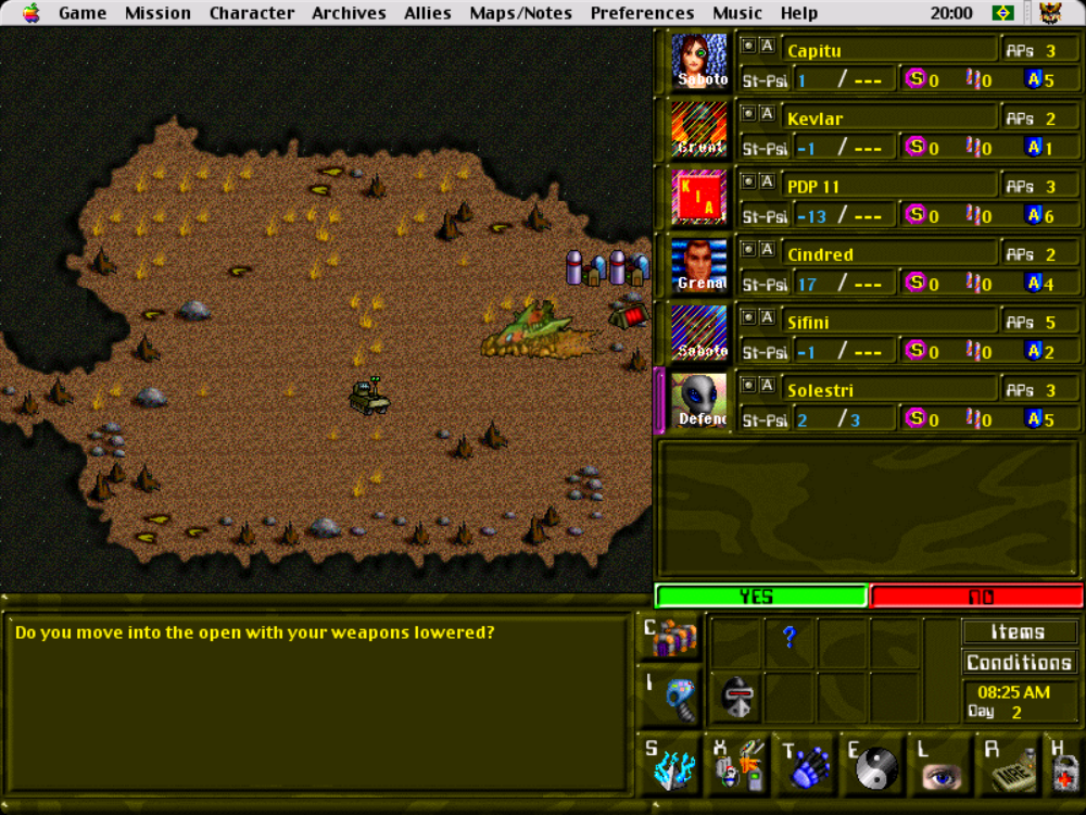 New Centurions (Macintosh) screenshot: Meeting survivors