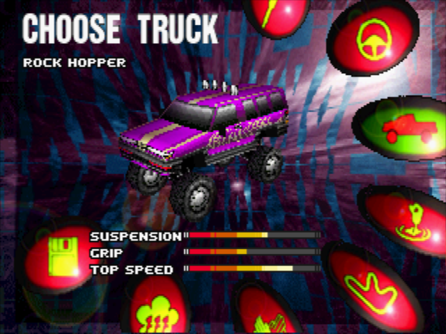 TNN Motor Sports Hardcore 4x4 (Windows) screenshot: One of the trucks that can be chosen