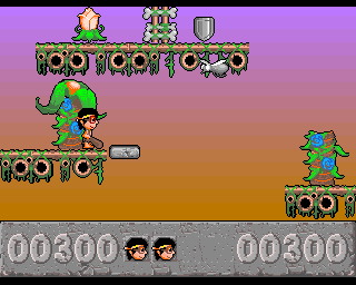 Jurajski Sen (Amiga) screenshot: Moving stone platform