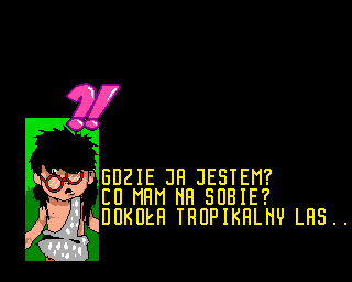 Jurajski Sen (Amiga) screenshot: Wake up inside a jungle