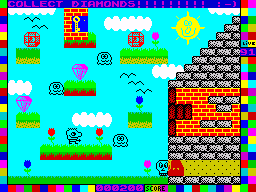 Mysterious Dimensions (ZX Spectrum) screenshot: Courtyard board 11