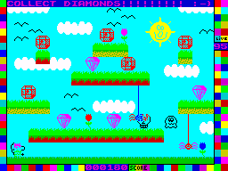 Mysterious Dimensions (ZX Spectrum) screenshot: Courtyard board 10