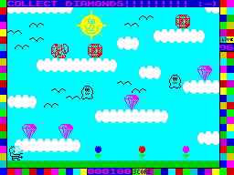 Mysterious Dimensions (ZX Spectrum) screenshot: Courtyard board 9
