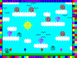 Mysterious Dimensions (ZX Spectrum) screenshot: Courtyard board 8