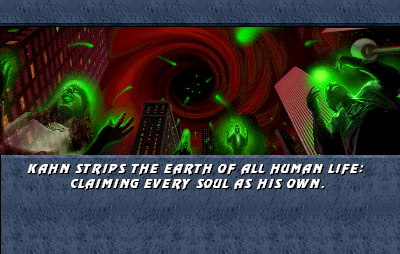 Mortal Kombat 3 (Arcade) screenshot: Kahn strips the Earth of all human life