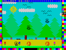 Mysterious Dimensions (ZX Spectrum) screenshot: Forest board 1