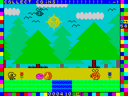 Mysterious Dimensions (ZX Spectrum) screenshot: Forest board 4