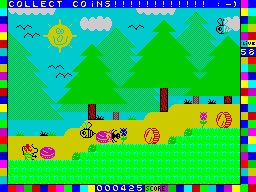 Mysterious Dimensions (ZX Spectrum) screenshot: Forest board 5