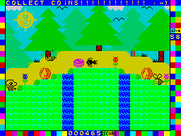 Mysterious Dimensions (ZX Spectrum) screenshot: Forest board 7