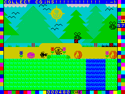 Mysterious Dimensions (ZX Spectrum) screenshot: Forest board 8
