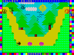 Mysterious Dimensions (ZX Spectrum) screenshot: Forest board 10