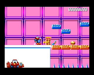 James Pond 2: Codename: RoboCod (Amiga) screenshot: Soap