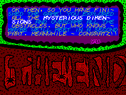 Mysterious Dimensions (ZX Spectrum) screenshot: Game completed