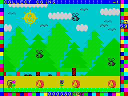 Mysterious Dimensions (ZX Spectrum) screenshot: Forest board 2