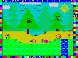 Mysterious Dimensions (ZX Spectrum) screenshot: Forest board 6