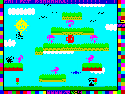 Mysterious Dimensions (ZX Spectrum) screenshot: Courtyard board 4